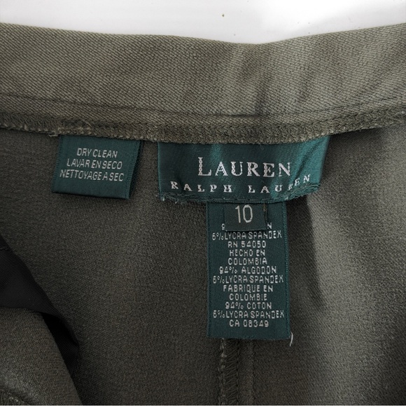 VINTAGE RALPH LAUREN | MID RISE GREEN STRETCH EQUESTRIAN STYLE TROUSER PANTS 10 - Picture 7 of 9